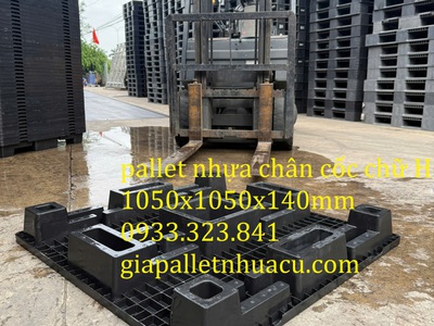 Thanh lý pallet nhựa chân cốc chữ H- giá siêu rẻ 1