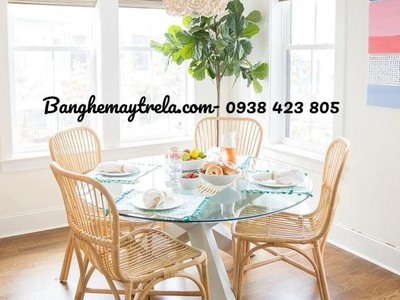 Bộ bàn ghế ăn mây hiện đại 7