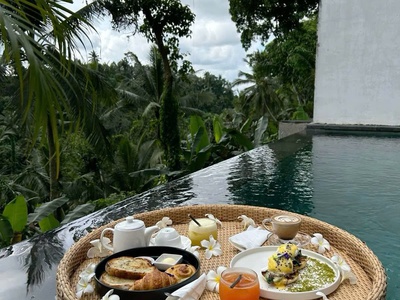 Khay mây nhựa hồ bơi 5