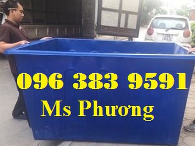 Thùng nhựa chữ nhật 2000lit chất dày, nhựa nguyên sinh bền 1