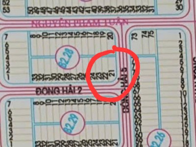 Bán đất  240m2  2 mặt tiền đường Đông Hải 2 - Đông Hải 5,Hoà Hải,Ngũ Hành Sơn 41tr/m2 1