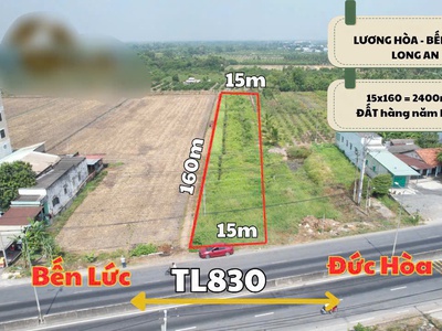 2400m2 đất vườn mặt tiền TL 824, xã Lương Hòa,Bến Lức, Long An giá 10,5 tỷ 1