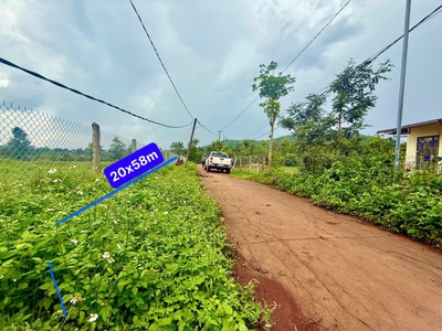 Ea bhók- cư kuin- đắk lắk dt 1158m2 mặt tiền miên man 20m đường bê tông đất đỏ bazan kdc tiện ích 1