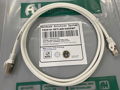 DÂY NHẢY PATCH CORD CAT6 UTP 0.2M mã ACT-LAN-6002BLD lõi đồng 100, 2 đầu đúc, sẵn số lượng 18
