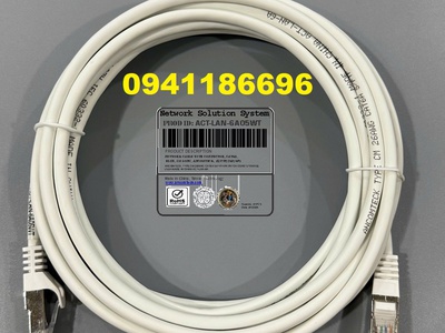 Dây nhảy patch cord Cat6A FTP, Shielded, LSZH, White, 3M hãng Ancomteck mã ACT-LAN-6A03WT 9