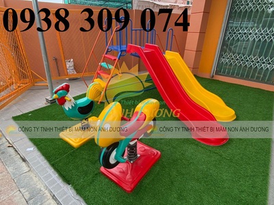 Cầu trượt khu vui chơi , thú nhún lò xo, bập bênh trẻ em 3