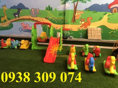 Cầu trượt khu vui chơi , thú nhún lò xo, bập bênh trẻ em 1