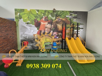 Cầu trượt khu vui chơi , thú nhún lò xo, bập bênh trẻ em 4