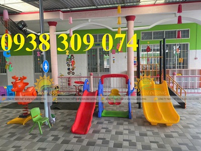 Cầu trượt khu vui chơi , thú nhún lò xo, bập bênh trẻ em 5