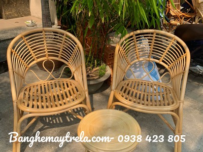 Bàn ghế đơn mây tự nhiên uống trà 8