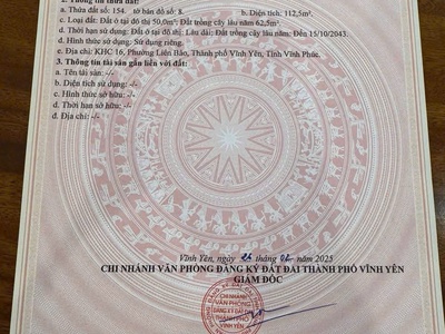Bán đất Liên Bảo, Vĩnh Yên, Vĩnh Phúc. Giá chỉ 2,15 tỷ Hướng Đông Nam 3