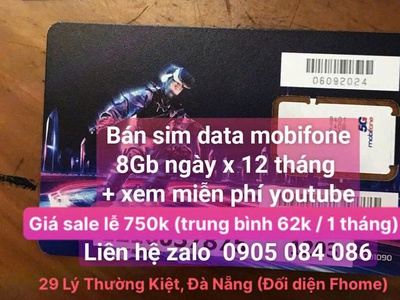 Bán sim data 4G tại Đà Nẵng mobi, vina, viettel - Lý Thường Kiệt, Liên Chiểu 2
