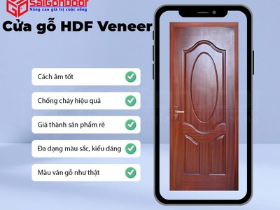 Cửa gỗ HDF veneer 1