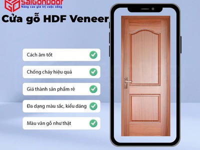 Cửa gỗ HDF veneer 2