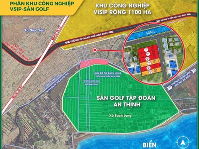 đất nền kcn vsip. gần biển. gần khu nghỉ dưỡng. bãi tắm quất lâm. cao...