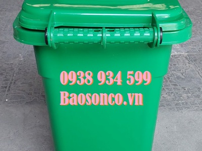 Thùng rác nhựa 30L nắp kín 4 bánh xe 1