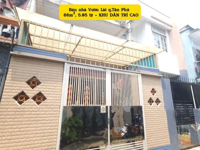 Bán nhà hẻm vườn lài 66m , 5.05 tỷ - khu dân trí cao 0