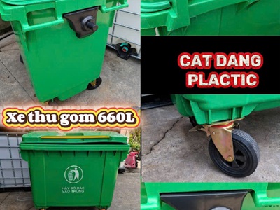 Xe thu gom rác 1100 lit 0