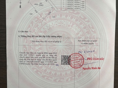 Chính chủ cần bán gấp lô đất xã tân hội   h. tân châu   tây ninh. 3