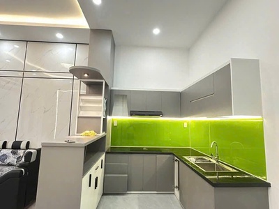 Nhà đẹp mặt tiền dt khủng 4,5mx17m đông thạnh 4-1 5