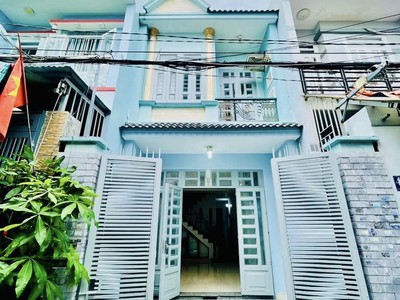 Giáp tân phú - hẻm rộng thông - nhà mới 2 lầu - ngay chợ gò xoài - 64m giá mềm 0