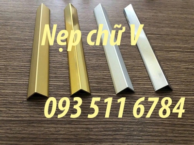 Nẹp góc V nhôm Inox màu nẹp F nhôm nẹp La Inox nhôm 2
