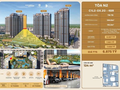 Bán căn hộ cao cấp 124m2-4pn dự án trinity square   vinhomes ocean park 2 0