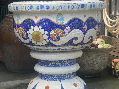 Cơ sở chậu hoa Thế Sơn - chậu hoa dán sành sứ - chậu khảm sành - cẩn miễng 3