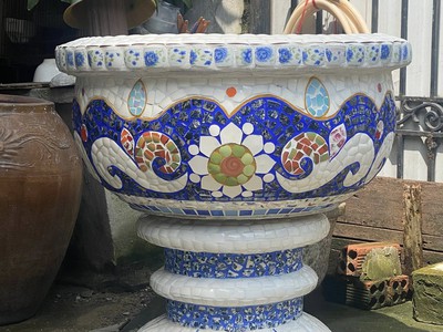 Cơ sở chậu hoa Thế Sơn - chậu hoa dán sành sứ - chậu khảm sành - cẩn miễng 4