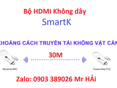 Bộ HDMI SmartK HDWL30M thu phát không dây xa đến 30m 2