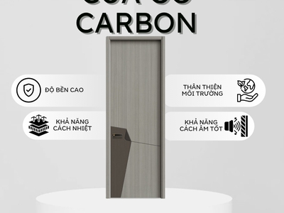 Cửa gỗ Carbon chống cháy Saigondoor 0