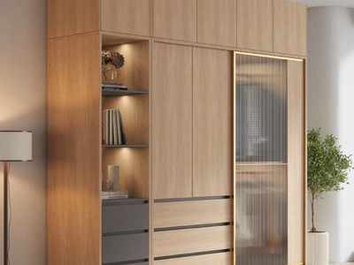 Tủ Quần Áo Cánh Kính Gỗ Công Nghiệp MDF Cửa Lùa Sang Trọng 0