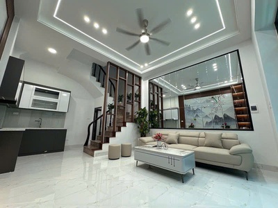Nhà đẹp pull nội thất định công thượng - ô tô đỗ cửa - gần trần hòa - an ninh tốt 2