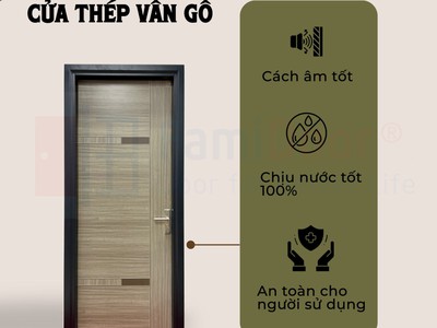 Cửa thép vân gỗ Saigondoor 3