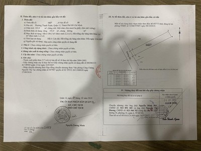 37. đất mặt tiền -tx38-194m2 thổ cư - thông nhìu đường- tiện xây khách sạn, nhà cho thuê, vp cty, 4