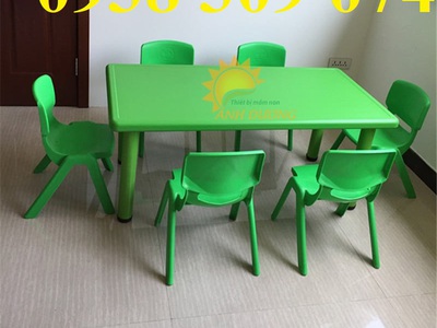 Bàn xếp mầm non, bàn nhựa mầm non, ghế nhựa mầm non 1