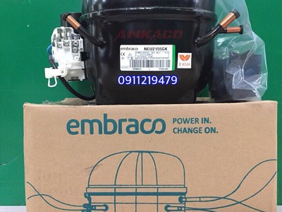0911.219.479 phân phối lốc tủ lạnh Embraco NEU2155GK 3/4HP R404 chính hãng, mới 100 0