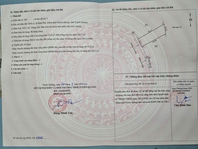 Chính chủ cần bán lô đất rộng, nở hậu tại kim phú- tp tuyên quang 0