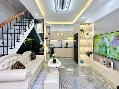 Bán nhà mới - nơ trang long - bình thạnh - tặng full nội thất - 2pn lớn - hoàn công đủ - gấp bán 4