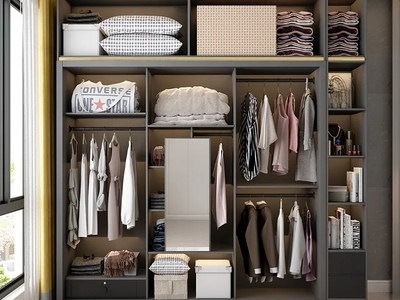 Tủ Áo Gỗ Công Nghiệp MDF Cửa Lùa Màu Xám Sang Trọng 1