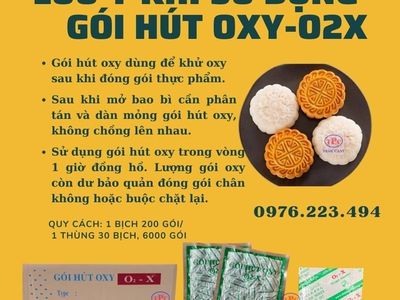 Gói hút oxygen bảo quản bánh trung thu -  thực phẩm 0
