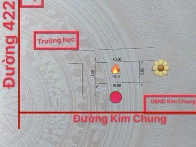 Bán đất kim chung, hoài đức, gần kđt hindo royal park, 50m lô góc, oto kinh doanh, giá đầu tư. 1