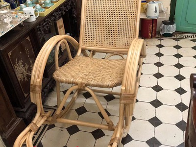 Ghế bập bênh kết hợp lưới mây đan 0