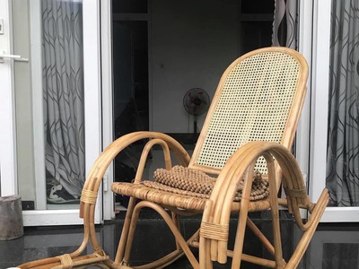 Ghế bập bênh kết hợp lưới mây đan 1