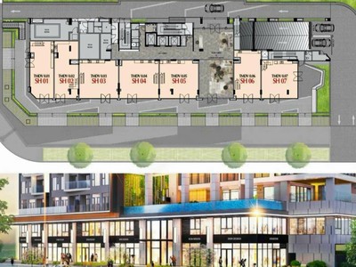 Bán shophouse góc 2 mặt tiền đường nguyễn lương bằng , 266m2, ls 0, mua tt cdt. shop mới tinh 4