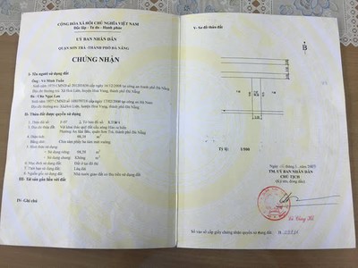 Chính chủ bán lô đất mặt tiền khu đắc địa quận Sơn Trà Bên cạnh 89 Nguyễn Xuân Khoát 0