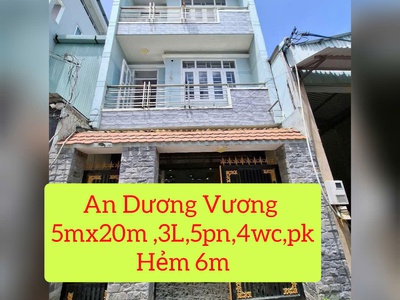 Nhà An Dương Vương ,hẻm 6m giá 12tr/tháng 5
