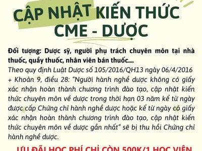 Lớp cập nhật kiến thức chuyên môn về dược 0
