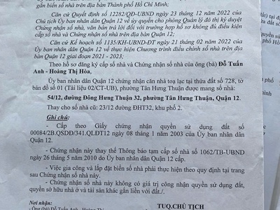 Cần bán 2 căn nhà  phường tân hưng thuận, quận 12. tp hcm 3