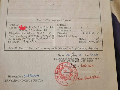 Nhà đẹp - giá tốt chính chủ - bán nhà chung cư ngô gia tự - lô h, mặt tiền đường sư vạn hạnh quận 10 0